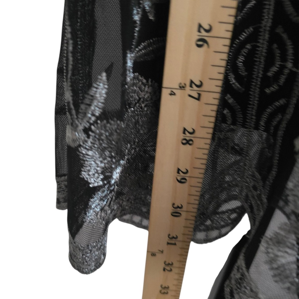 Honey Punch by List Plunge Black Silver Lace Romper M Whimsygoth Vampire Fairy - Picture 7 of 15